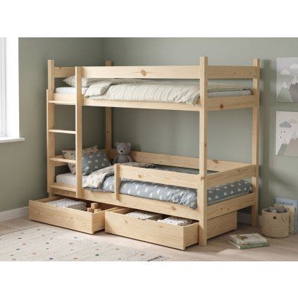 Patrová postel s úložným prostorem Elegant + matrace + rošty