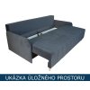 Rozkládací pohovka Adri - úložný prostor
