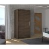 Šatní skříň s posuvnými dveřmi Collin - 100 cm - Choco