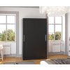 Šatní skříň s posuvnými dveřmi Collin - 120 cm - černá