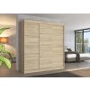 Šatní skříň s posuvnými dveřmi Megan - 200 cm - Sonoma