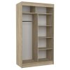 Šatní skříň s posuvnými dveřmi Batia - 120 cm vnitřní uspořádání