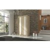 Šatní skříň s posuvnými dveřmi Karen - 120 cm sonoma + bílý lacobel