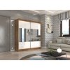 Šatní skříň s posuvnými dveřmi Tamos - 200 cm craft + bílý lacobel