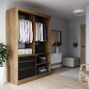 Šatní skříň s posuvnými dveřmi Haidar - 140 cm - vnitřní uspořádání