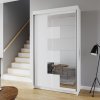 Šatní skříň s posuvnými dveřmi Shalva - 120 cm - bílá