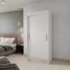 Šatní skříň s posuvnými dveřmi Karien - 100 cm - bílá