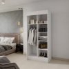 Šatní skříň s posuvnými dveřmi Karien - 100 cm - vnitřní uspořádání