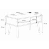 Konferenční stolek Sana - rozměry