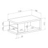 Konferenční stolek Luke - rozměry