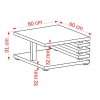 Konferenční stolek Messa - rozměry