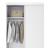 Bílá šatní skříň s posuvnými dveřmi Biancco - 120 cm