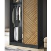 Šatní skříň se zrcadlem a posuvnými dveřmi Marrphy - 120 cm