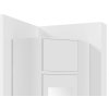 Nástavec na rohovou šatní skříň Emi - bílá