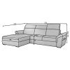 Rohová sedací souprava Trevisco - Monolith 29/Monolith 09 - rozměry