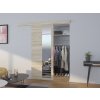 Posuvné dveře se zrcadlem Malta - 76 cm Sonoma+Lustro
