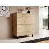 Komoda Logan 4D - dub Artisan - 12 cm nožky