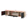 TV stolek Logan 200 - Černá - 14 cm nožky