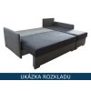 Rozkládací sedací souprava do L - rozklad