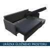 Rozkládací sedací souprava do L - úložný prostor