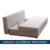 Rozkládací pohovka - úložný prostor