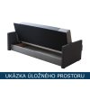 Rozkládací pohovka s úložným prostorem - úložný prostor