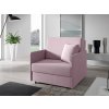 Růžové rozkládací křeslo