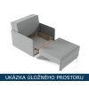 Rozkládací křeslo - úložný prostor