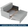 Malá rozkládací pohovka - úložný prostor