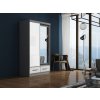 Šatní skříň se zrcaflem a posuvnými dveřmi - 120 cm