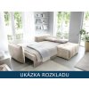 Sedačka do L s možností rozkladu a úložným prostorem