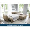 Rozkládací sedačka do L s úložným prostorem