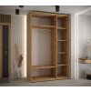 Šatní skříň se zrcadlem a posuvnými dveřmi Lanko - 150 cm vnitřní uspořádání