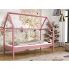 Domečková postel Nicea v růžové barvě vhodná do dívčího pokoje
