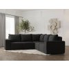 Černá rohová sedací souprava