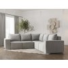 Světle šedá rohová sedací souprava