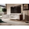 Závěsný TV stolek bílá/dub Catania s moderním designem