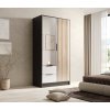 Elegantní šatní skříň s tichým dovíráním a zrcadlem – Neri