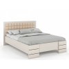 Postel Gotland v bílé s krémovým čalouněným čelem