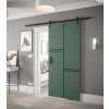 Zelené posuvné dveře