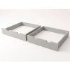 Šedý výsuvný úložný prostor pod postel 100x65 cm