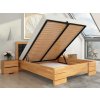 Zvýšená postel s úložným prostorem z masivu buk Gotland