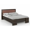 Palisanderová postel Gotland s hnědým čalouněným čelem