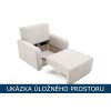 Úložný prostor rozkládacího křeslo