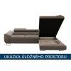 Ukázka úložného prostoru sedačky Falio L