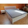 Bílá postel s úložným prostorem Massa 180x200 cm - masiv borovice