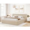 Béžová postel s úložným prostorem - béžová