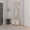 Moderní předsíňová stěna Bianco s botníkem a věšákem