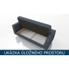Úložný prostor pod sedákem pohovky Naomi hořčicová