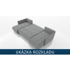 Rozkládací pohovka Nessa Paros 01 – vysunuté lůžko na spaní